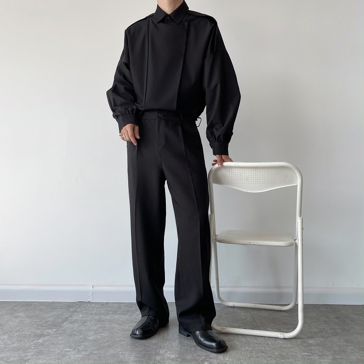 Men-Folded-Long-Sleeve-Niche-Fashion-Long-Sleeve-Loose-Casual-Shirts-Men39s-Kore