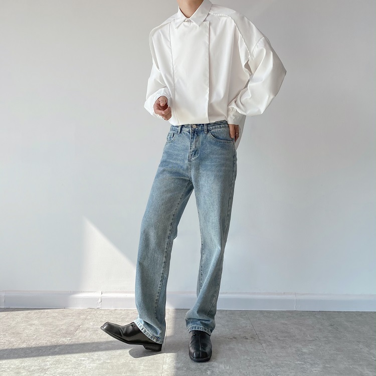 Men-Folded-Long-Sleeve-Niche-Fashion-Long-Sleeve-Loose-Casual-Shirts-Men39s-Kore