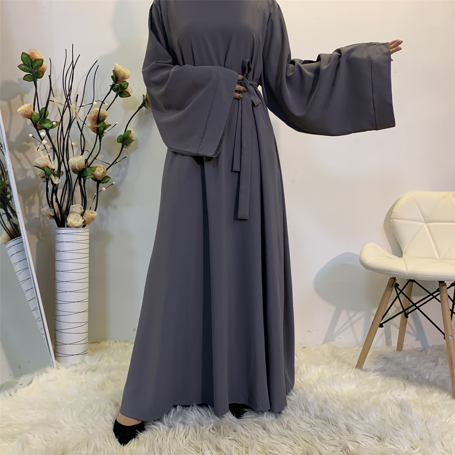 Muslim-Fashion-Hijab-Dubai-Abaya-Long-Dresses-Women-With-Sashes-Islam-Clothing-A