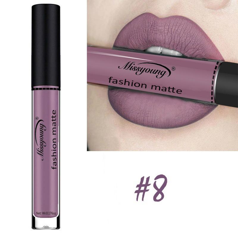 New-Brand-Makeup-Lipstick-Matte-Lipstick-Brown-Nude-Chocolate-Color-Liquid-Lipst