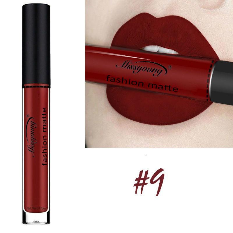 New-Brand-Makeup-Lipstick-Matte-Lipstick-Brown-Nude-Chocolate-Color-Liquid-Lipst
