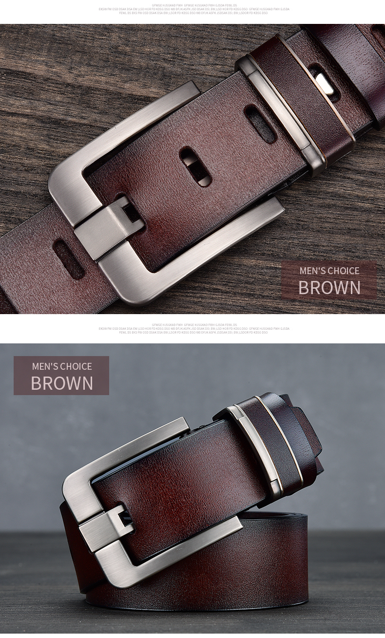 New-Leather-Cowhide-Men39s-Belt-Fashion-Metal-Alloy-Pin-Buckle-Adult-Luxury-Bran
