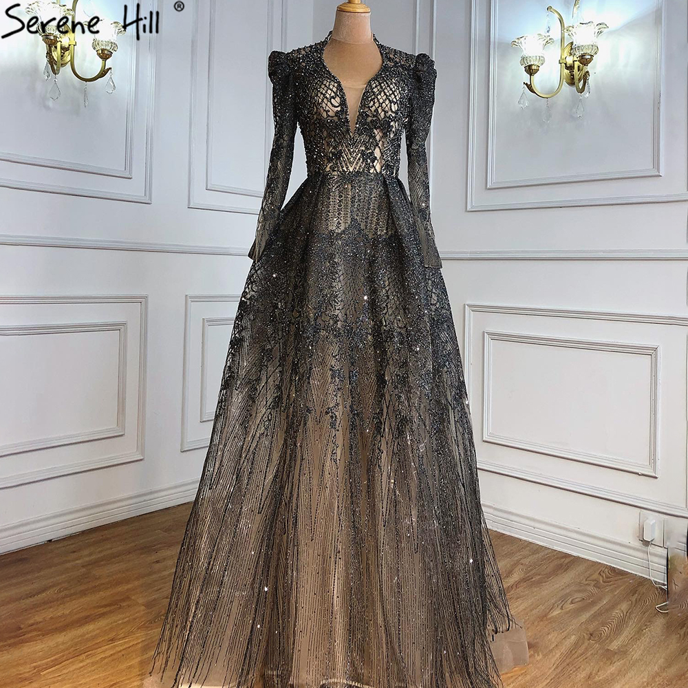 Serene-Hill-Muslim-Grey-Luxury-A-lineEvening-Dresses-Gowns-2022-A-Line-Beaded-Fo