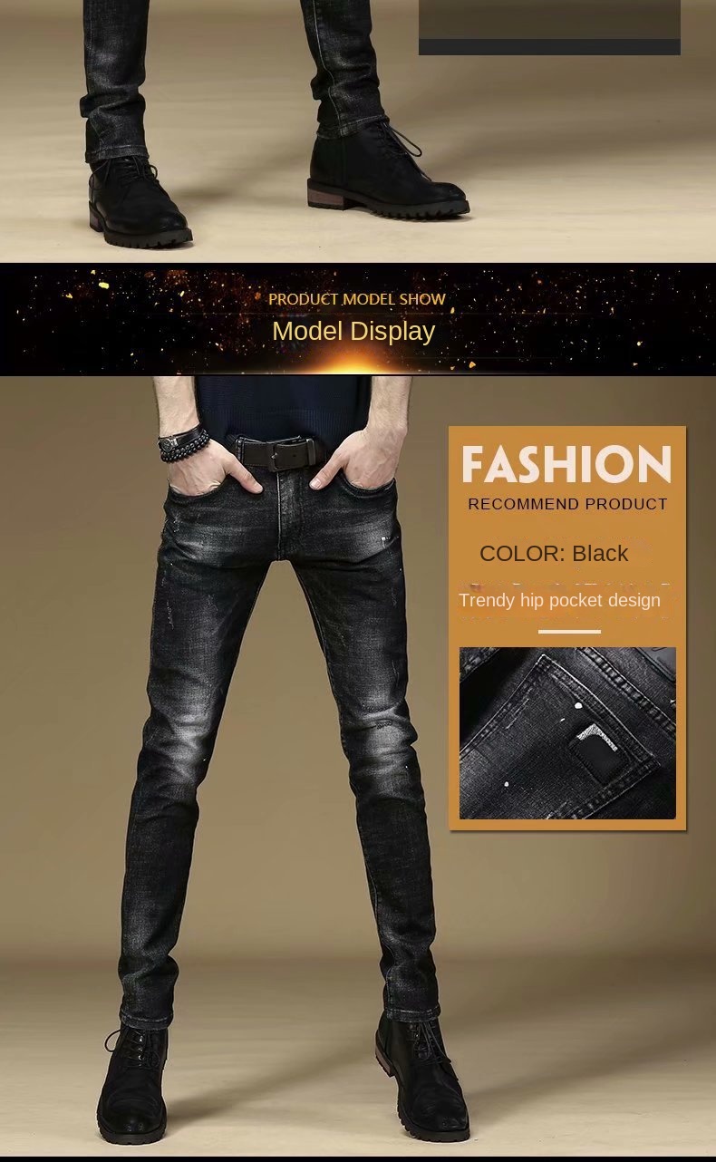 Spring-Autumn-2022-New-Black-Denim-Jeans-Men39s-Slim-Feet-Stretch-Korean-Fashion