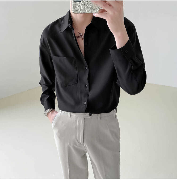 Spring-New-Senior-Long-Sleeve-Button-Down-Shirts-for-Men-Korean-Fashion-Loose-Dr