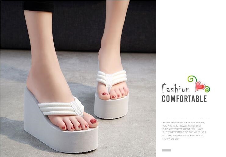 Women-Fashion-Summer-Chunky-Sole-Wedges-Heels-Flip-Flops-Casual-Shoes-New-Arriva